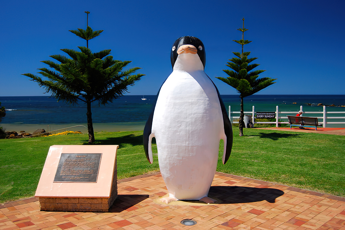 The Big Penguin by David Lawrie in Penguin, Tasmania